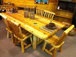 7 Foot Log Dining Table With 6 Chairs 1 799 Table Also Available In 5 And 6 Feet Antique Dining Rooms Round Dining Room Sets Antique Dining Room Furniture