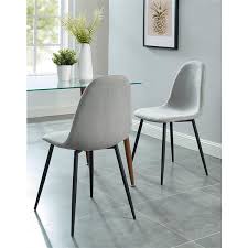 Ce soir, vos amis viennent dîner à la maison, vous aimeriez bien les recevoir dans de. Whi Chaises Salle A Manger Tissu Gris Et Metal Ensemble De 4 202 606gy Rona