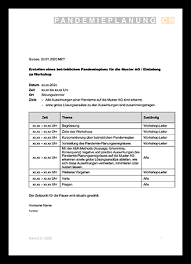 Kartenmacherei ist ein einzigartiges geschäft zur kartenanpassung, das ihnen eine vielzahl von kartendesigns, farben und formaten bietet. Mustervorlage Einladung Mit Traktandenliste Fur Workshop Zu Auswirkungen Pandemieplanung Ch