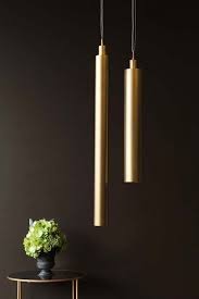 Antique Brass Cylinder Pendant Lamp Available In 2 Sizes Minimalist Bedroom Decor Pendant Lighting Bedroom Minimalist Decor Diy
