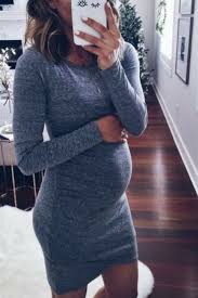 25 99 Get This Stylish Casual Maternity Dress Online At Popreal Com Maternity Long Sleeve Short Dress D Looks Gestantes Gravidas Estilosas Moda Gestante
