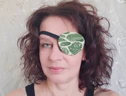 3 Sizes 3D Eye Patch Super Soft, Leafs Design Cotton, Without Touching Eye.  (etsy)