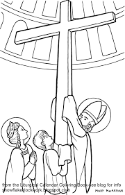 C is for christ, from our bible alphabet coloring pages. Sketches And Subcreations Exaltation Of The Cross Coloring Page September Pages Cross Coloring Page Coloring Pages Saint Coloring
