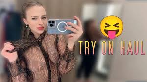 4K] Transparent Clothes Try-on Haul With Olivia 😍 - YTboob