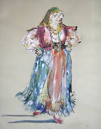 Choose your favorite broadway drawings from millions of available designs. Costume Design Musical Bajour Gypsy Woman Freddy Wittop Vintage Watercolor George Glazer Gallery Antiques