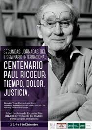 Segundas Jornadas II Seminario Internacional: “Centenario Paul Ricoeur:  Tiempo, Dolor, Justicia”