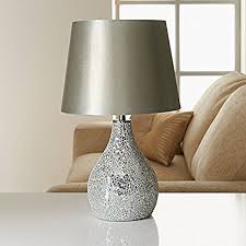 Beautiful Ava Mosaic Table Lamp Amazon Co Uk Lighting Modern Table Lamp Silver Table Lamps Modern Silver Floor Lamp