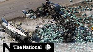 Flowers lie on the ice as people gather for a vigil at the elgar petersen arena. Truck Involved In Humboldt Broncos Bus Crash Identified Youtube