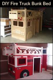 Diy Fire Truck Bunk Bed Fire Truck Room Fire Truck Bedroom Kids Truck Bed