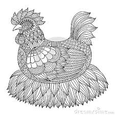 Hand Drawn Zentangle Chicken For Coloring Book For Adult There's nothing wrong with that.