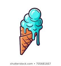 Black And White Cartoon Ice Cream Clipart Melting Ice Cream Balls In The Waffle Cone Isolated On White Background Vector Flat Outline Icon Comic Ice Cream Illustration Ice Cream Art Melting Ice Cream