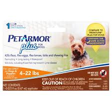 Petarmor Plus Flea Tick Control For Dogs 4 22 Lbs 1
