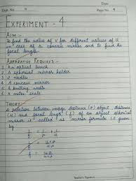 Practically you can find the focal length of convex mirrors using a virtual object, which can form a real image. To Find The Value Of V For Different Values Of U In Case Of A Concave Mirror And To Find The Focal Length Padhaaii