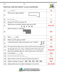 year 3 mental maths worksheets