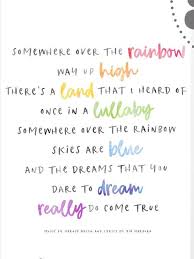 Somewhere Over The Rainbow Lyrics From The Wizard Of Oz Etsy In 2020 Rainbow Quote Lyrics To Live By Over The Rainbow