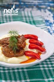 Patates Puresi Yataginda Soslu Et Videolu Nefis Yemek Tarifleri Yemek Tarifleri Yemek Etli Yemek Tarifleri