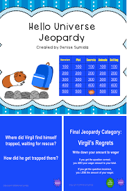 This Game Is A Perfect Way To Review Concepts And Ideas From Hello Universe By Erin Entrada Kelly Jeopardy Categories Are Charac Universe Erin Literature Unit