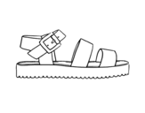 Coloring page with cute sandals. Sandals Coloring Page Coloringcrew Com