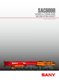 Sany Sac6000 600ton Truck Crane Sany Pdf Catalogs