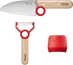 Opinel Coffret Complet Petit Chef Ustensiles De Cuisine Enfant Couteau Eplucheur Protege Doigts Hetre In Opinel Kids Baking Supplies Kitchen Knives
