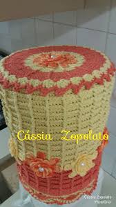 Capa De Galao De Agua 20 Litros Em Croche Capa Para Galao De Agua De 20 Litros Jogo De Cozinha Croche Casa De Croche Cestas De Croche