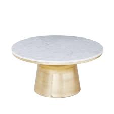 The marble top, solid wood legs and brass brackets weather well the more you use it. Pottery Barn West Elm Marble Topped Pedestal Coffee Table Ballantynes Department Store