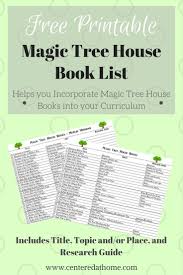 Magic Tree House Book List Free Printable Magic Tree House Books Magic Treehouse House Book