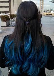This best of beauty winner lets you add some temporary shimmer and color to your hair without an appointment. Blue Dark Brown Hair Blue Hair Highlights Dark Blue Hair Dye Blue Ombre Hair