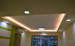 Centuries ago before light bulb was invented, candles and oil lamps are technically, ceiling light is a source that provides lighting from the ceiling. Vm False Ceiling Singapore Partition Wall Contractor Did A Partition Wall And Downlights Installatio False Ceiling Design Ceiling Design False Ceiling For Hall