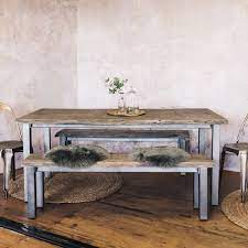 Pentland Solid Live Edge Grey Wooden Table Wooden Tables Grey Wood Wooden Dining Tables