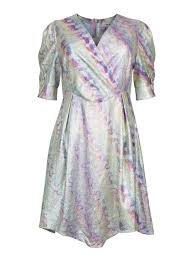 V Neck Dress In Unicorn Rainbow