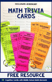 Grab These Free Math Trivia Cards To Use With Your Middle School Math Centers Or To Middle School Math Middle School Math Classroom Math Centers Middle School