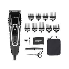 The conair guide to cutting hair at home modèle hc223wrcsc your new conair® haircut kit has everything you need to achieve professional haircuts at home. Buy Conair Barbershop Series No Slip Grip 20 Piece Home Haircut Kit Online In Indonesia B07h569rxh