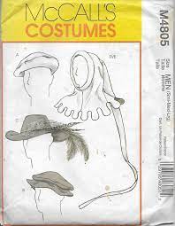 Mccall S 4805 Men S Medievel And Renaissance Hats Sewing Pattern Size S M L Uncut Hat Patterns To Sew Sewing Patterns Renaissance Hat