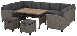 Konifera Loungeset Rotterdam 20 Tlg 3x Sofa 2 Hocker Tisch 120x82 Cm Polyrattan In 2020 Gartenmobel Sets Polyrattan Outdoor Dekorationen