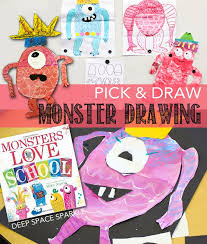 Monsters Love School Art Project Deep Space Sparkle Kindergarten Art Projects Elementary Art Projects Kindergarten Art Lessons