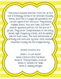 What goes in the empty box? Unit 5 First Grade Selection Tests Mcgraw Hill S Reading Wonders