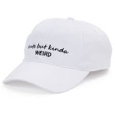 Women S So Cute But Kinda Weird Denim Baseball Cap 9 99 Liked On Polyvore Featuring Accessori Denim Baseball Cap White Baseball Cap Womens Baseball Cap