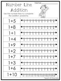 They are really easy to work with. 15 Printable Number Line Adding Worksheets Numbers 1 10 Etsy