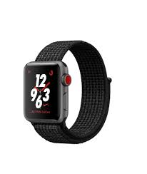 Apple Watch Nike Gps Cellular 38mm Space Grey Aluminium Case With Black Pure Platinum Nike Sport Loop Apple Watch Nike Buy Apple Watch Apple Watch Strap