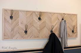 With over 100 different diy coat rack projects to choose from, you will easily find that new perfect piece for your mudroom. Chevron Diy Coat Rack Tutorial Free Woodworking Plans H2obungalow