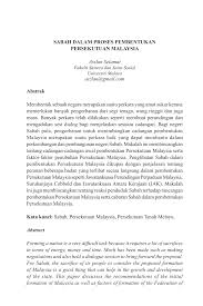 Malayan union 1946 dan persekutuan tanah melayu 1948. Pdf Sabah Dalam Proses Pembentukan Persekutuan Malaysia