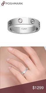 Cartier Love Wedding Band With One Diamond Cartier Love Wedding Band Cartier Love Ring Cartier Wedding Bands