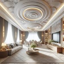ديكور سقف عصري يجمع بين الجمالية والوظائف العملية في التصميم - مجلة هي