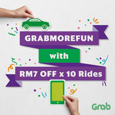 Get this promo code now. Grab Promo Code Rm7 Discount X 10 Rides Except Klang Valley Ipoh 9am 9pm Until 6 August 2017