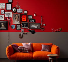 Wandfarbe Wohnideen Mit Eine Wand In Rot Living At Home