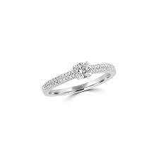 It is a wonderful metal to work with for jewelry making. White Gold Diamond Engagement Ring 0 24ct And Diamond Band Womens From Avanti Of Ashbourne Ltd Uk