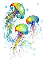 Watercolor Jellyfish Watercolor Jellyfish Watercolour Inspiration Watercolor Fish