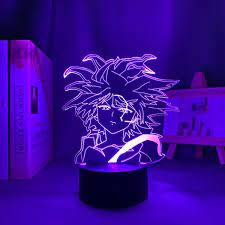 anime hunter x hunter killua 3d led lamp for bedroom decor nightlight birthday gift acrylic led 6 in 2021 night light 3d led lamp led night light
