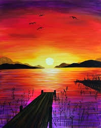 Flathead Lake Sunset Pinturas De Paisagem Aquarela Arte Em Aquarela Fotografia De Paisagem